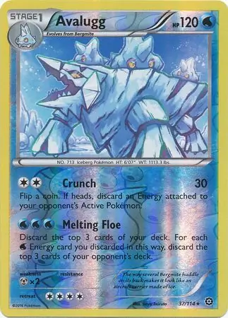 37/114 Avalugg STS Rare Reverse Holo