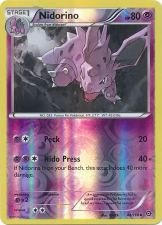 44/114 Nidorino STS Uncommon Reverse Holo