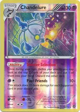 50/114 Chandelure STS Rare Holo Reverse Holo