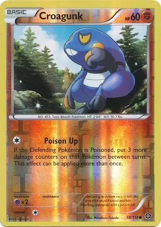 58/114 Croagunk STS Common Reverse Holo