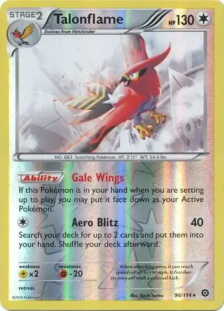 96/114 Talonflame STS Rare Reverse Holo