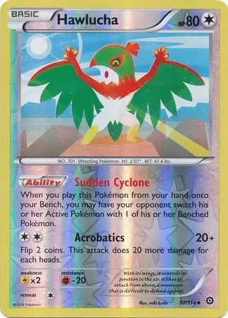 97/114 Hawlucha STS Uncommon Reverse Holo