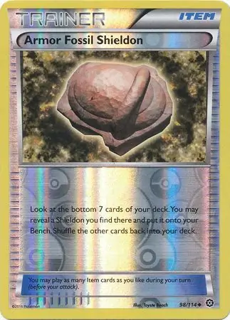 98/114 Armor Fossil Shieldon STS Uncommon Reverse Holo