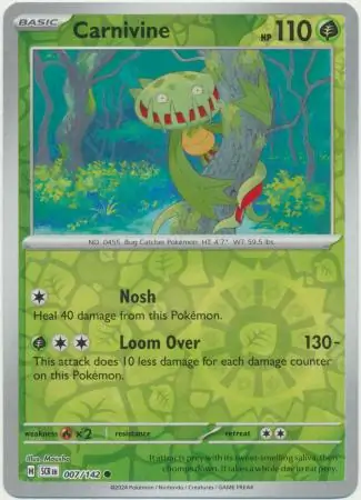Carnivine Stellar Crown 007/142 Common Reverse Holo