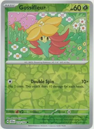 Gossifleur 010/142 9 SCARLET & VIOLET STELLAR CROWN Common Reverse Holo PTCG
