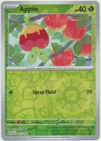 012/142 Applin SCR Common Reverse Holo