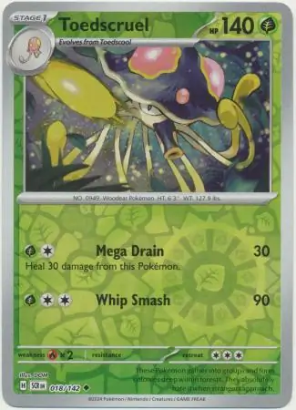 Toedscruel Stellar Crown 018/142 Uncommon Reverse Holo