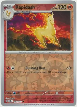 020/142 Rapidash SCR Uncommon Reverse Holo