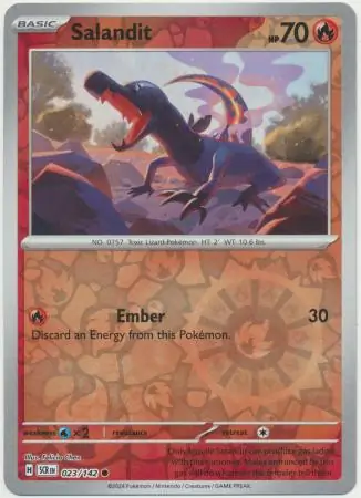 Salandit Stellar Crown 023/142 Common Reverse Holo