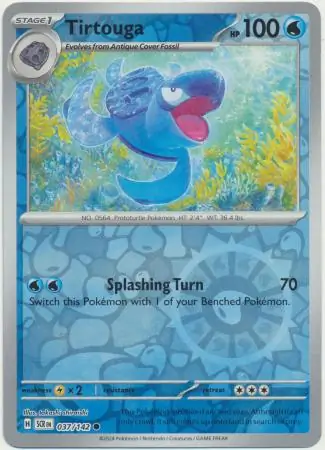Tirtouga 037/142 9 SCARLET & VIOLET STELLAR CROWN Common Reverse Holo PTCG