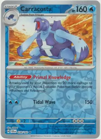 038/142 Carracosta SCR Rare Reverse Holo