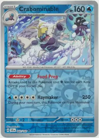 Crabominable Stellar Crown 042/142 Uncommon Reverse Holo