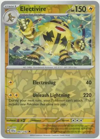 Electivire Stellar Crown 047/142 Uncommon Reverse Holo