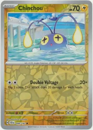 048/142 Chinchou SCR Common Reverse Holo