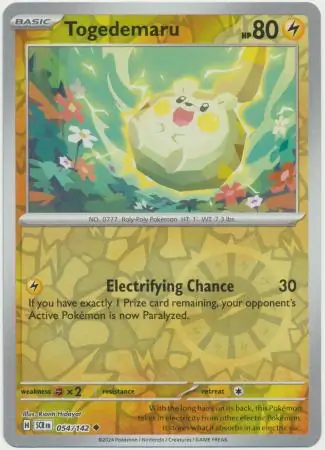 054/142 Togedemaru SCR Uncommon Reverse Holo