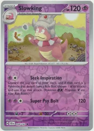 058/142 Slowking SCR Uncommon Reverse Holo