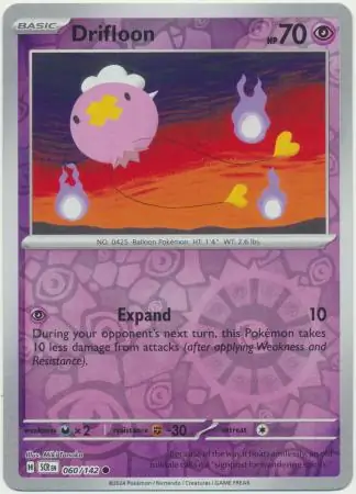 060/142 Drifloon SCR Common Reverse Holo