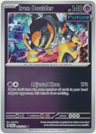 Iron Boulder Stellar Crown 071/142 Rare Reverse Holo