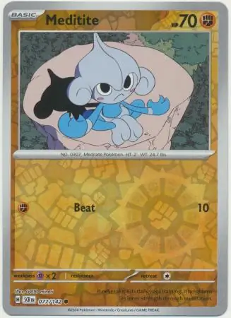 077/142 Meditite SCR Common Reverse Holo