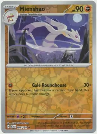 Mienshao Stellar Crown 084/142 Uncommon Reverse Holo