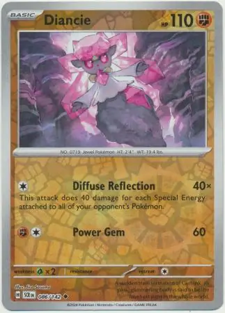 Diancie Stellar Crown 086/142 Uncommon Reverse Holo