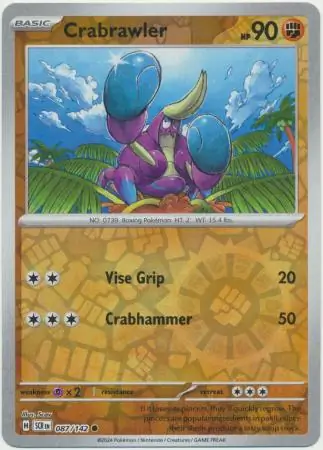 087/142 Crabrawler SCR Common Reverse Holo