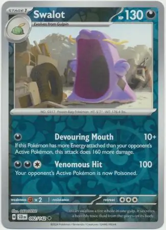 092/142 Swalot SCR Uncommon Reverse Holo