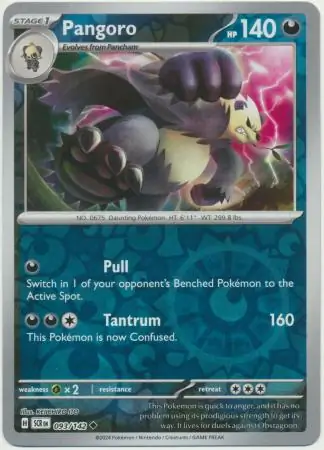 Pangoro Stellar Crown 093/142 Uncommon Reverse Holo