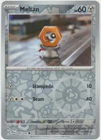 102/142 Meltan SCR Common Reverse Holo