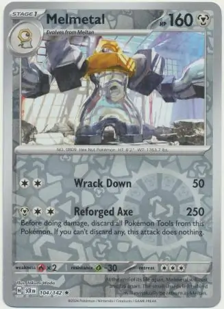 Melmetal Stellar Crown 104/142 Rare Reverse Holo