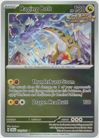 Raging Bolt Stellar Crown 111/142 Rare Reverse Holo