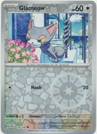 116/142 Glameow SCR Common Reverse Holo