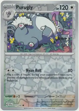 Purugly Stellar Crown 117/142 Common Reverse Holo