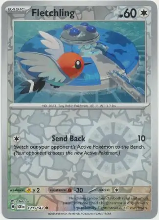 Fletchling Stellar Crown 121/142 Common Reverse Holo