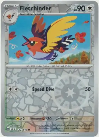 122/142 Fletchinder SCR Common Reverse Holo