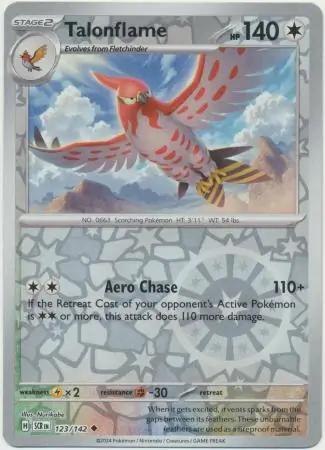 123/142 Talonflame SCR Uncommon Reverse Holo