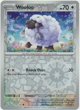 124/142 Wooloo SCR Common Reverse Holo