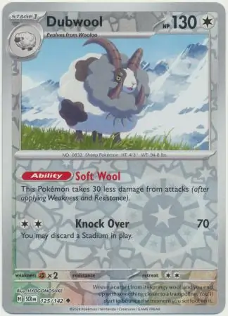 125/142 Dubwool SCR Uncommon Reverse Holo