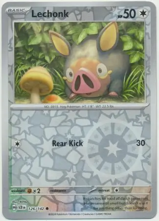 126/142 Lechonk SCR Common Reverse Holo