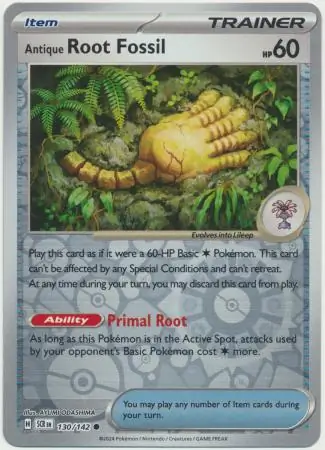 130/142 Antique Root Fossil SCR Common Reverse Holo