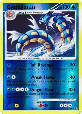 19/100 Gyarados SF Rare Reverse Holo