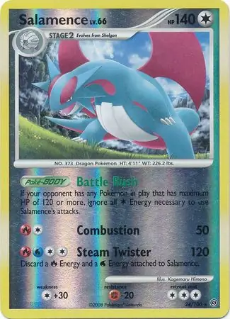 24/100 Salamence SF Rare Reverse Holo