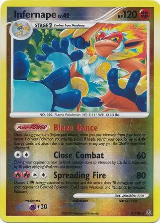 3/100 Infernape SF Rare Holo Reverse Holo