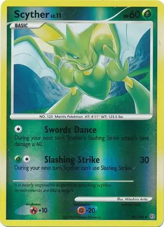 49/100 Scyther SF Uncommon Reverse Holo