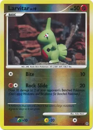 63/100 Larvitar SF Common Reverse Holo