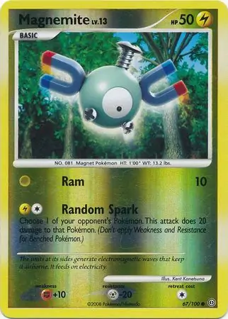 67/100 Magnemite SF Common Reverse Holo