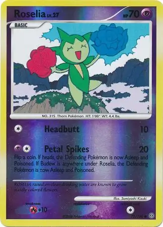 72/100 Roselia SF Common Reverse Holo