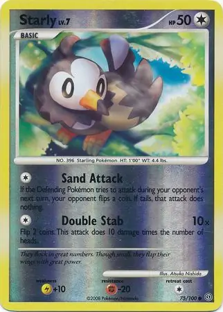 75/100 Starly SF Common Reverse Holo