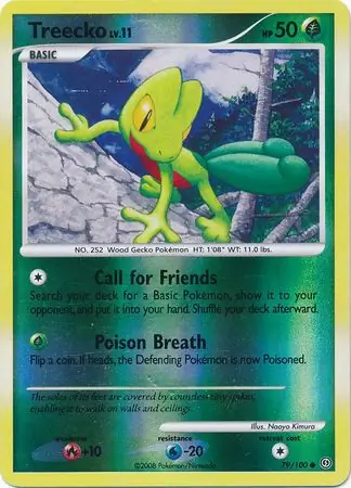 79/100 Treecko SF Common Reverse Holo