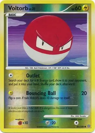 81/100 Voltorb SF Common Reverse Holo